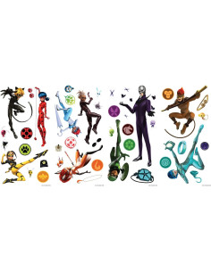 Calcomanías de Pared RoomMates Cuentos de Ladybug y Gato Noir 2