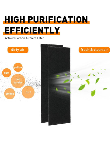 20 Filtros de Aire de Carbón Activado MODIGT 30x10cm