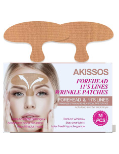 Parches Faciales Antiarrugas Akissos - 15 Piezas Hipoalergénicas
