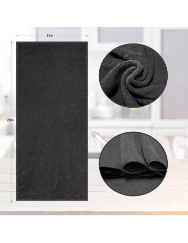 Toallas de Cocina Kimteny 33x71 cm 400 GSM 6 Paquete Gris