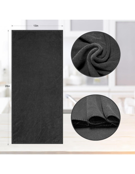 Toallas de Cocina Kimteny 33x71 cm 400 GSM 6 Paquete Gris