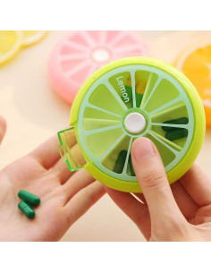 Organizador de Pastillas Semanal INVODA Limón - 7 Compartimentos 2