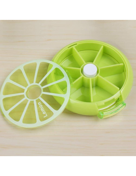 Organizador de Pastillas Semanal INVODA Limón - 7 Compartimentos