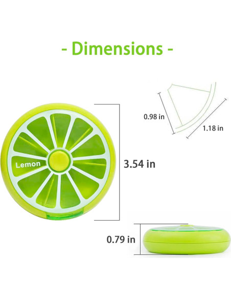 Organizador de Pastillas Semanal INVODA Limón - 7 Compartimentos