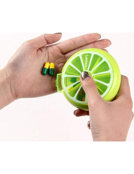 Organizador de Pastillas Semanal INVODA Limón - 7 Compartimentos