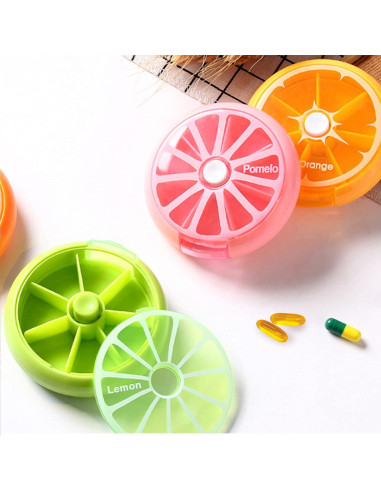 Organizador de Pastillas Semanal INVODA Limón - 7 Compartimentos