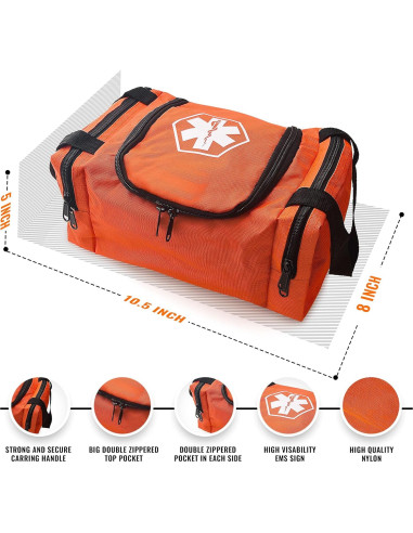 Bolsa de Trauma Médica ASA TECHMED Naranja 26.67x20.32x12.7 cm
