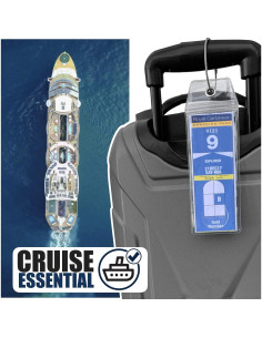 Soportes de Etiqueta de Equipaje Crucero Cruise On - Paquete de 4 2