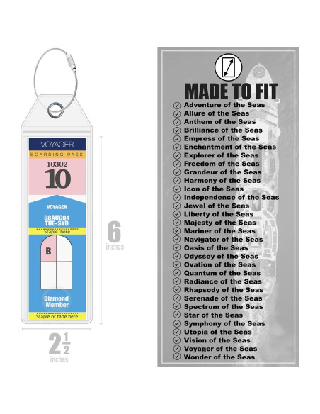 Soportes de Etiqueta de Equipaje Crucero Cruise On - Paquete de 4