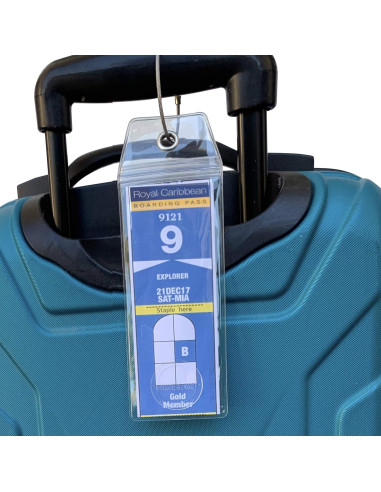 Soportes de Etiqueta de Equipaje Crucero Cruise On - Paquete de 4