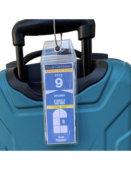 Soportes de Etiqueta de Equipaje Crucero Cruise On - Paquete de 4