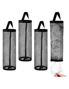 Soporte de Bolsa de Plástico 4 Pcs LXUEJIE Malla Negra 42.5x15 cm