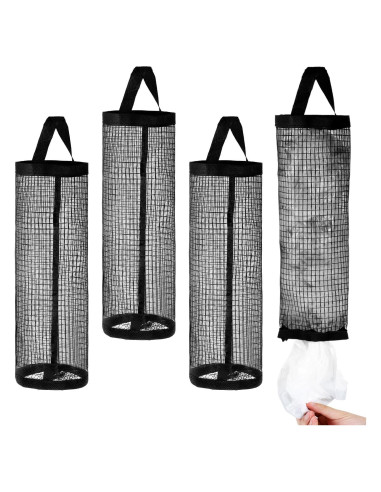 Soporte de Bolsa de Plástico 4 Pcs LXUEJIE Malla Negra 42.5x15 cm