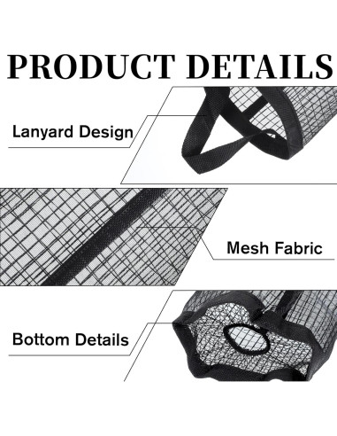 Soporte de Bolsa de Plástico 4 Pcs LXUEJIE Malla Negra 42.5x15 cm
