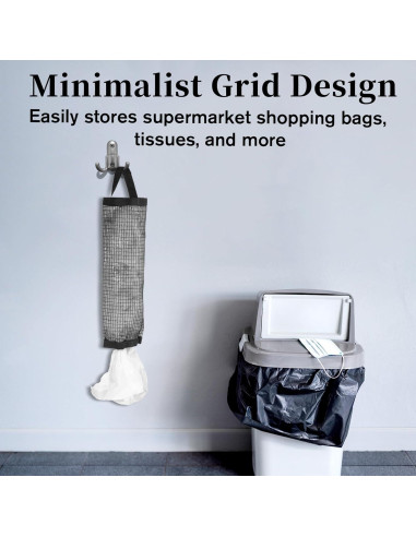 Soporte de Bolsa de Plástico 4 Pcs LXUEJIE Malla Negra 42.5x15 cm