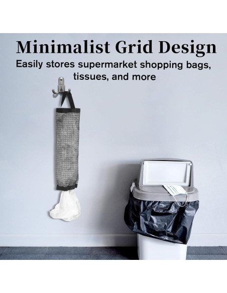 Soporte de Bolsa de Plástico 4 Pcs LXUEJIE Malla Negra 42.5x15 cm