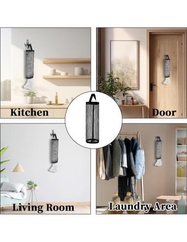 Soporte de Bolsa de Plástico 4 Pcs LXUEJIE Malla Negra 42.5x15 cm