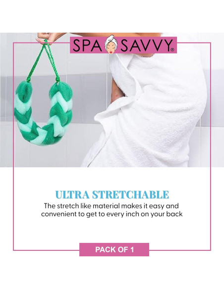 Esponja de Ducha Exfoliante Donnamax Verde 35.88x8.30cm