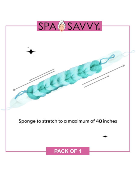 Esponja de Ducha Exfoliante Donnamax Verde 35.88x8.30cm