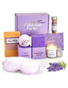 Kit de Spa Hecho a Mano Ufeekare 7 Piezas Aroma Lavanda