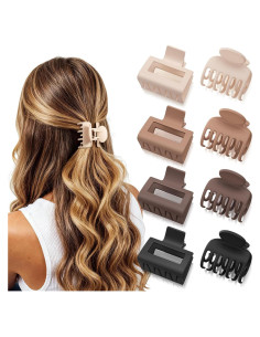 Clips de Garra Medianos Oeusnael 8 Pcs Antideslizantes Neutros