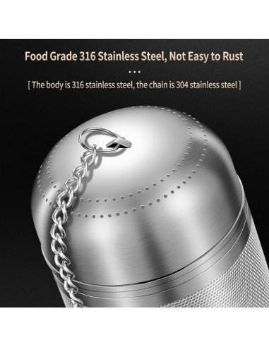 Infusor de Té Reutilizable BOMANSI BOMS Acero Inoxidable 316 Grande