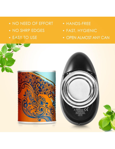 Abrelatas Eléctrico Automático Genérico 60W Negro Ergonomico