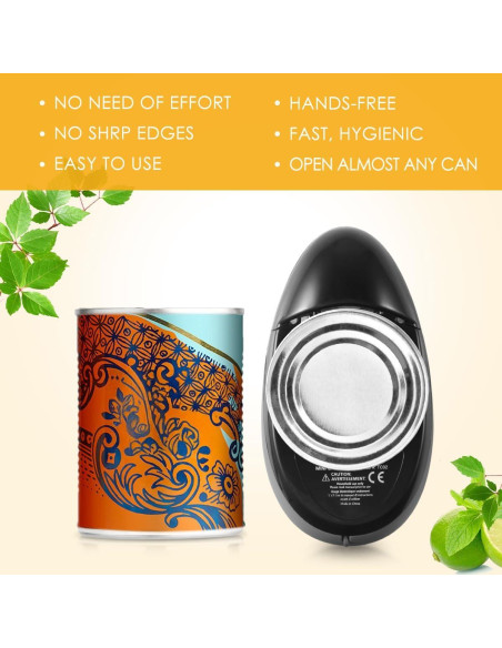 Abrelatas Eléctrico Automático Genérico 60W Negro Ergonomico