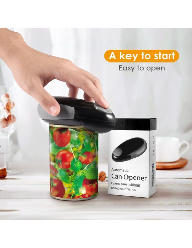 Abrelatas Eléctrico Automático Genérico 60W Negro Ergonomico