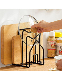 Soporte para Tabla de Cortar SUNFICON con Ganchos Inoxidable 2