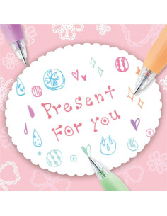 Bolígrafo de Gel Zebra Sarasa Clip 0.5mm Set 5 Colores Leche 2