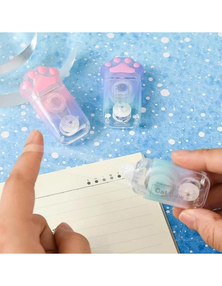 6 Cintas de Corrección Mini ZQTSANKESL Diseño Patita de Gato