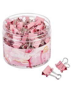 Clips de Carpeta NEEWAY 100pcs Rosados Extra Pequeños 15mm