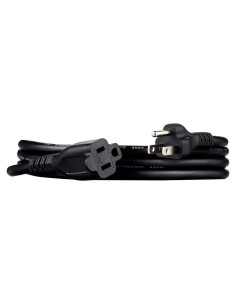 Cable de Extensión Amazon Basics 1.83 m 13A Negro