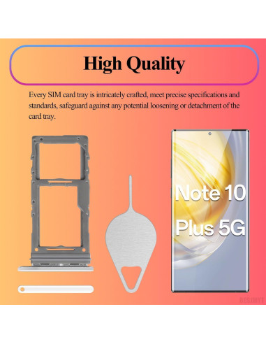 Bandeja SIM Reemplazo Samsung Galaxy Note 10 Plus 5G Aura Glow