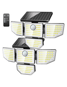 Luz Solar Exterior Adewalk 3000LM 4 Cabezas 188 LED IP65