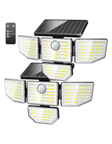 Luz Solar Exterior Adewalk 3000LM 4 Cabezas 188 LED IP65