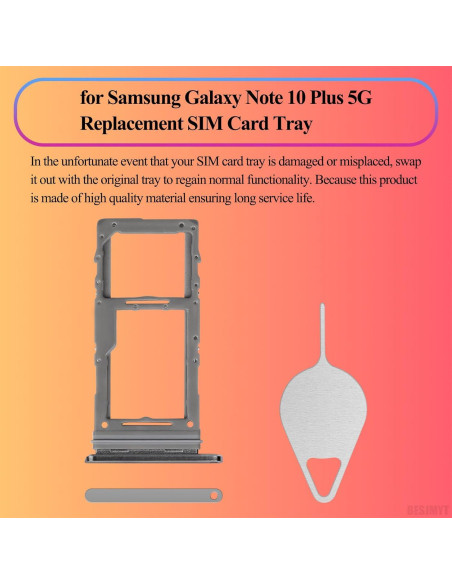 Bandeja SIM Reemplazo Samsung Galaxy Note 10 Plus 5G Aura Glow