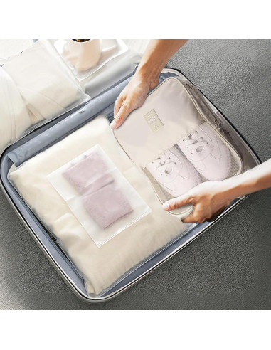 Bolsa de Zapatos de Viaje Uprimeasy Rosa 3 Pares Impermeable