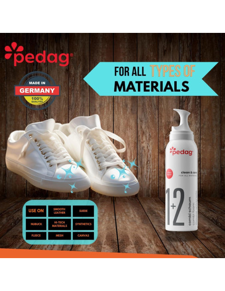 Kit de Limpieza de Zapatos Pedag 3.7oz - Limpiador Combi para Cuero y Suede