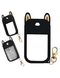 Funda de Silicona Hovmvtee 30 ml con Orejas Lindas Negra