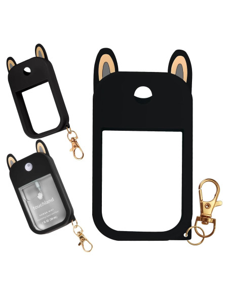 Funda de Silicona Hovmvtee 30 ml con Orejas Lindas Negra