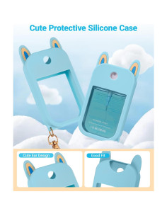 Funda de Silicona Hovmvtee 30 ml con Orejas Lindas Negra 2