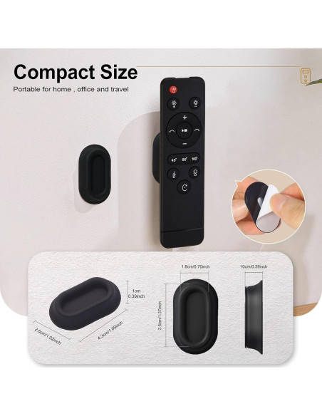 Soporte de Control Remoto Magnético Cfyouend, Paquete de 4, Negro