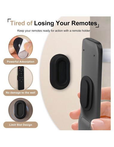 Soporte de Control Remoto Magnético Cfyouend, Paquete de 4, Negro