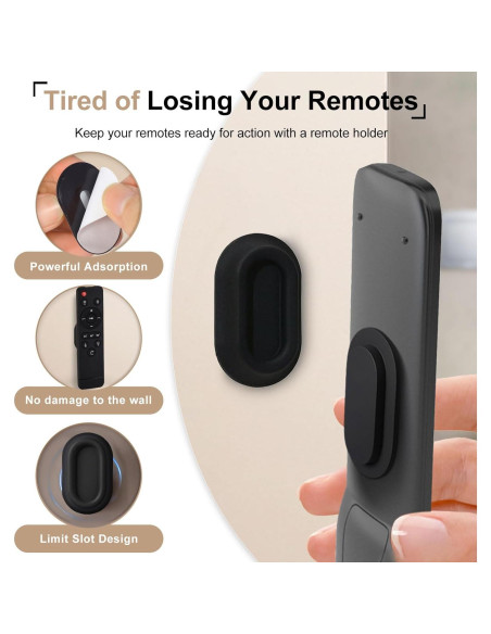 Soporte de Control Remoto Magnético Cfyouend, Paquete de 4, Negro