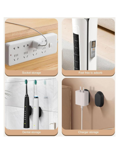 Soporte de Control Remoto Magnético Cfyouend, Paquete de 4, Negro