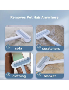 Cepillo Quitapelusas para Mascotas - Multi-Superficie, Reutilizable 2