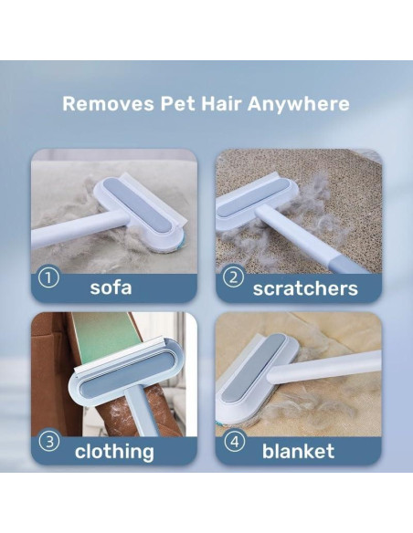 Cepillo Quitapelusas para Mascotas - Multi-Superficie, Reutilizable