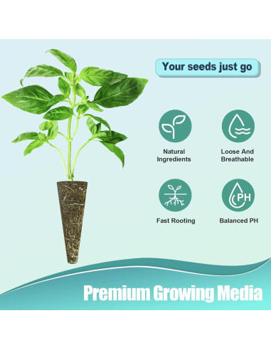 Kit de 64 Piezas Haligo para Cultivo Hidropónico - Semillas